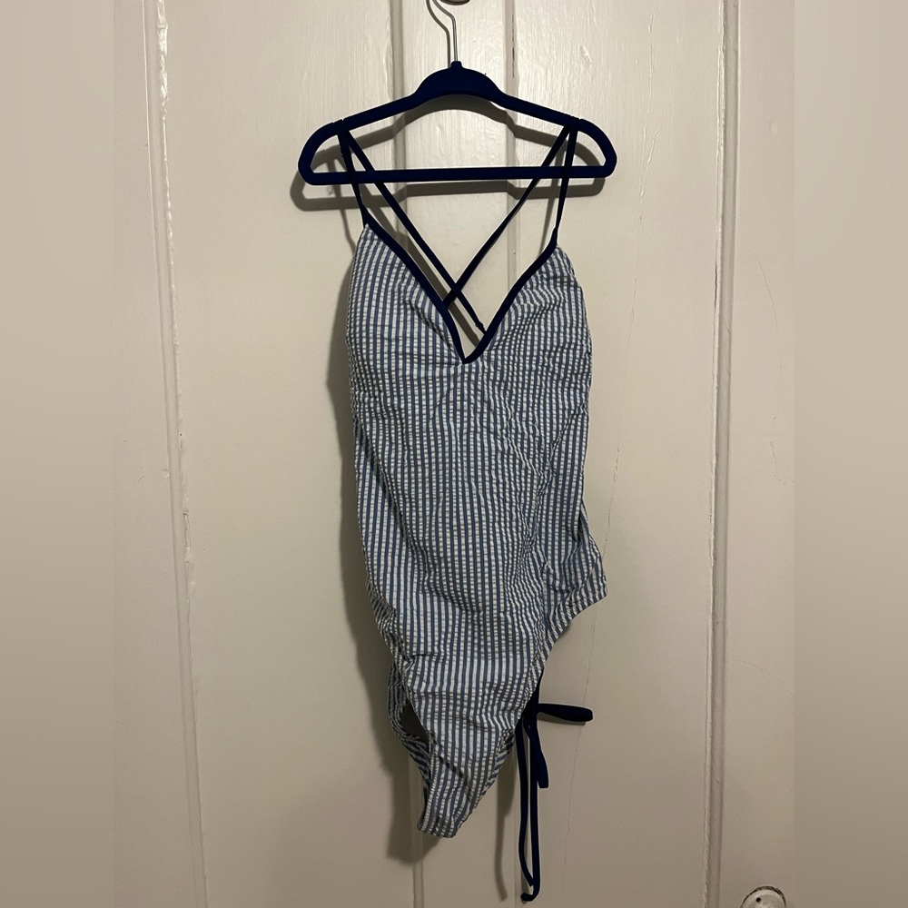 Seersucker jcrew bathing suit